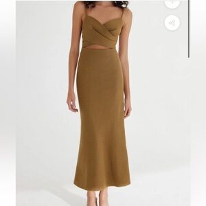 Significant Other Midi Dress w/ Sweetheart Neckline and Open Back